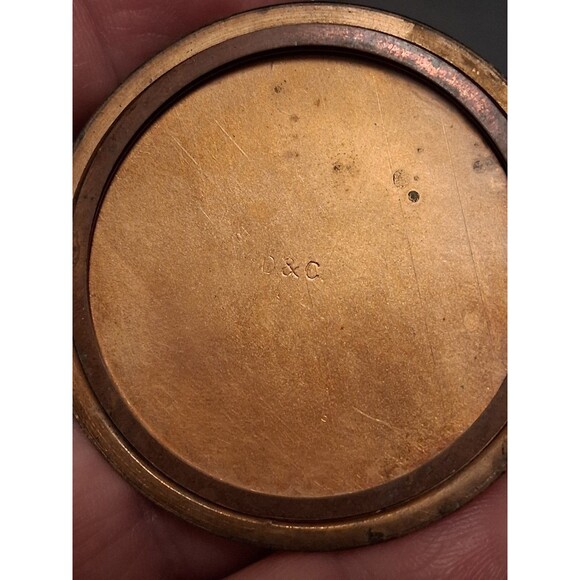 Vintage Locket Pendant Engraved Large 2" D&C Gold Filled ? - Picture 5 of 7